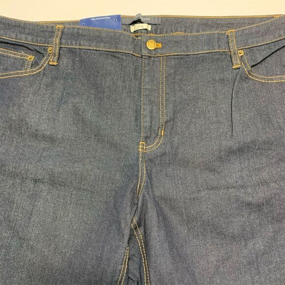 Liz Claiborne Women's Plus Size 22 Bootcut Jeans Dark Blue Denim - Picture 1 of 16